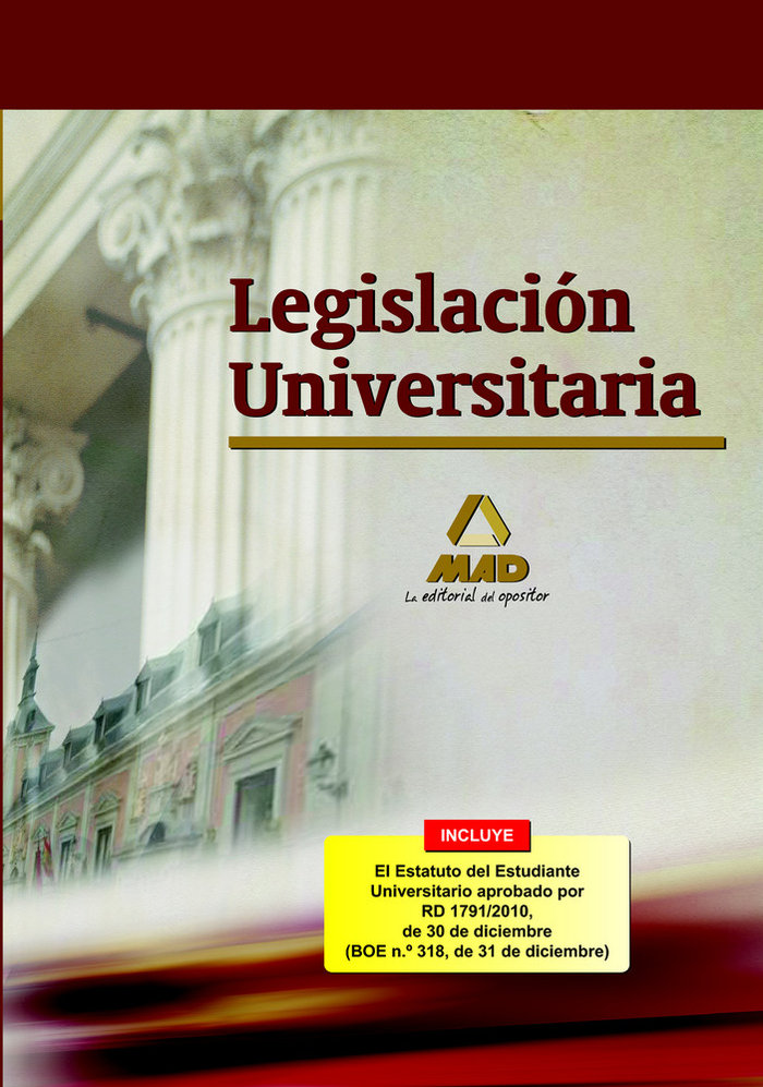 Carte Legislación universitaria Jesús María Calvo Prieto