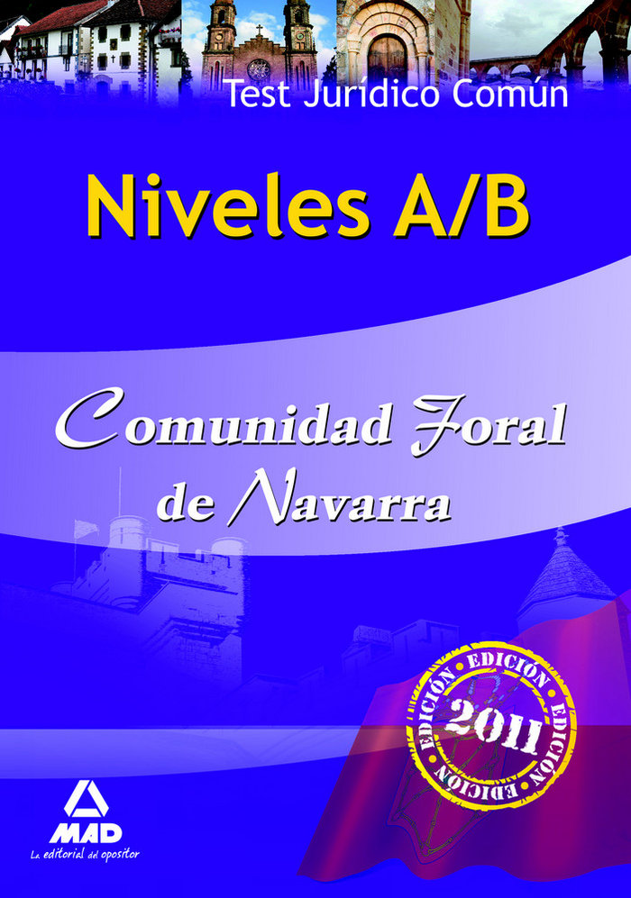 Książka Niveles A/B, Comunidad Foral de Navarra. Test jurídico común Fernando Martos Navarro