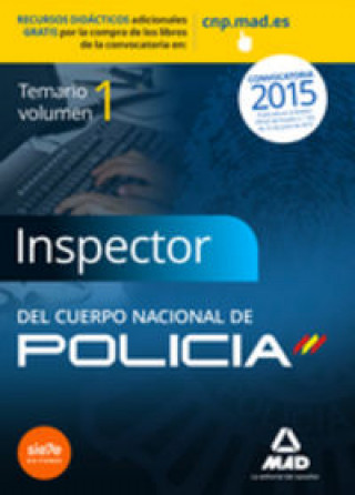 Könyv Inspectores del Cuerpo Nacional de Policía. Temario, volumen I : Ciencias Jurídicas 