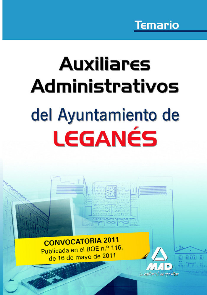 Carte Auxiliares Administrativos, Ayuntamiento de Leganés. Temario Fernando Martos Navarro
