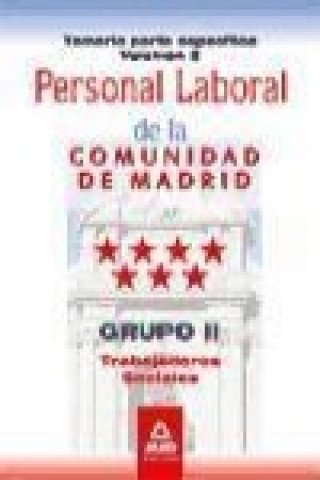 Книга Personal laboral de la Comunidad de Madrid. Grupo II. Trabajadores Sociales. Temario parte específica volumen II 