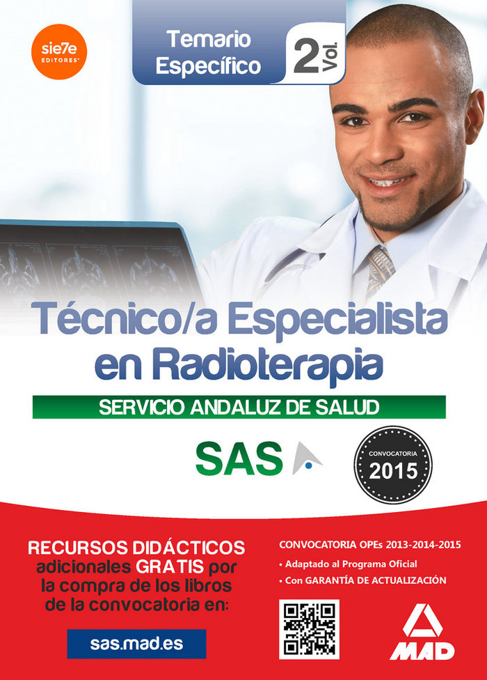 Carte Técnico/a Especialista en Radioterapia del Servicio Andaluz de Salud. Temario específico, volumen 2 