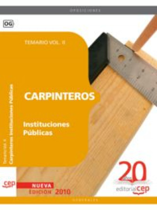 Knjiga Carpinteros Instituciones Públicas. Temario Vol. II. 