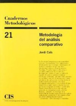 Könyv Metodología del análisis comparativo 