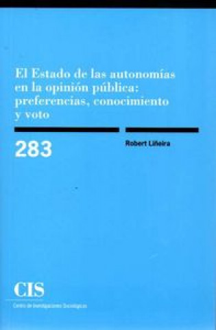 Kniha El estado de las autonomías en la opinión pública : preferencias, conocimiento y voto 