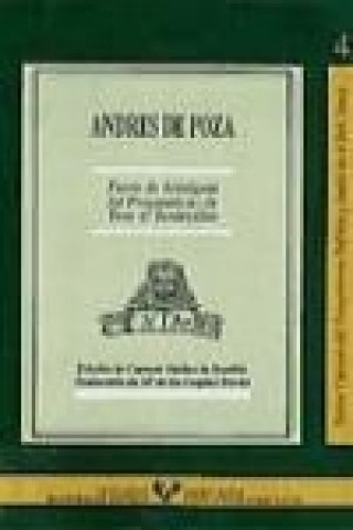 Könyv Andrés de Poza : fuero de hidalguía "Ad pragmáticas de Toro & Tordesillas" 