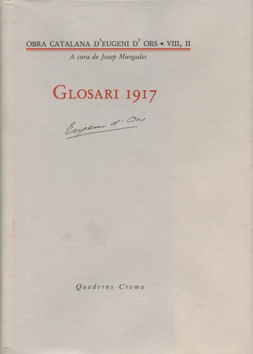 Carte Glosari, 1917 