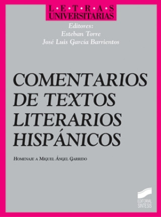 Kniha Comentarios de textos literarios hispánicos José Luis García Barrientos
