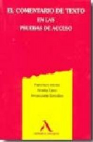 Kniha COMENTARIO DE TEXTO EN LAS PRUEBAS DE ACCESO 