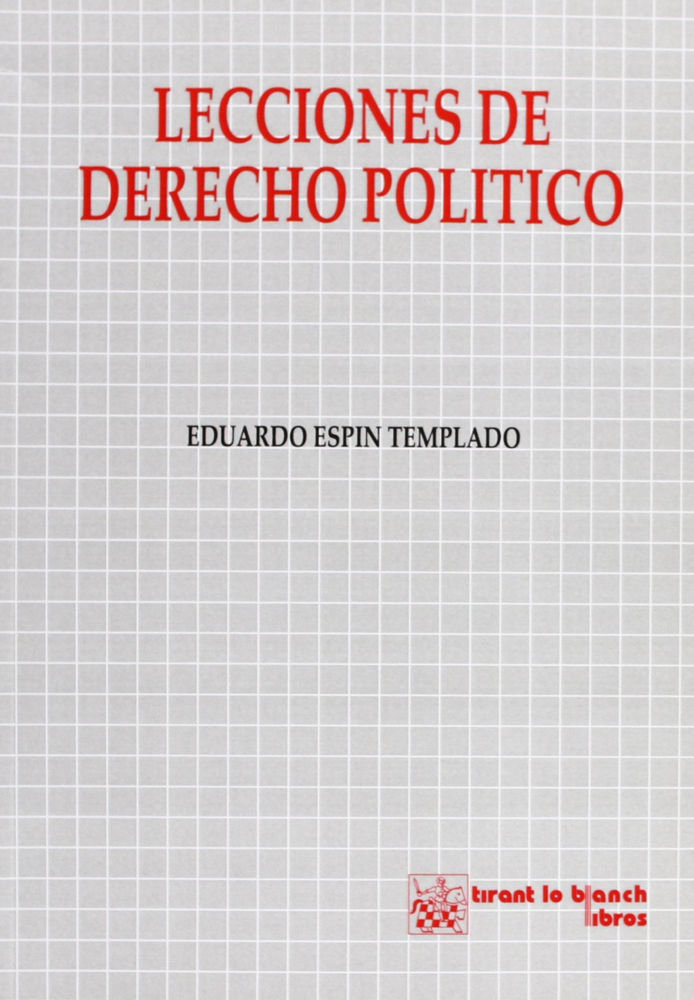 Kniha Lecciones de derecho político Eduardo Espín Templado