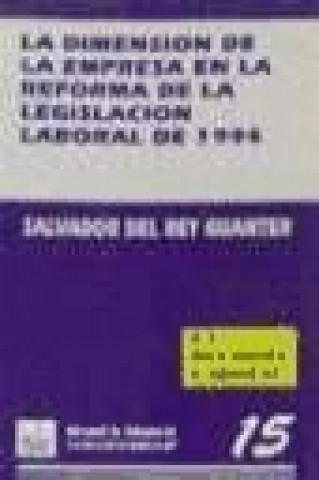 Könyv La dimensión de la empresa en la reforma de la legislación Salvador del Rey Guanter