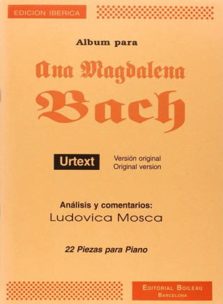 Kniha Album para Ana Magdalena Bach Johann Sebastian Bach