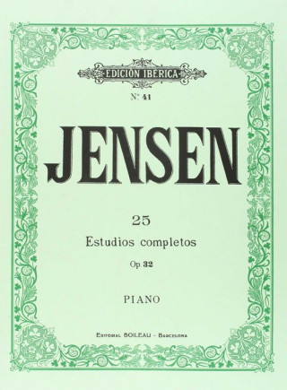 Kniha 25 estudios completos op. 32 ADOLFO JENSEN