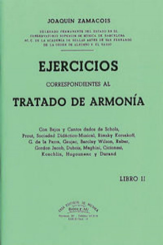 Kniha Ejercicios Armonía Vol. II Joaquim Zamacois