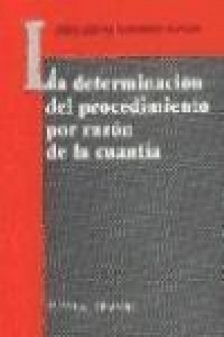 Książka La determinación del procedimiento por la razón de la cuantía Jesús María González García