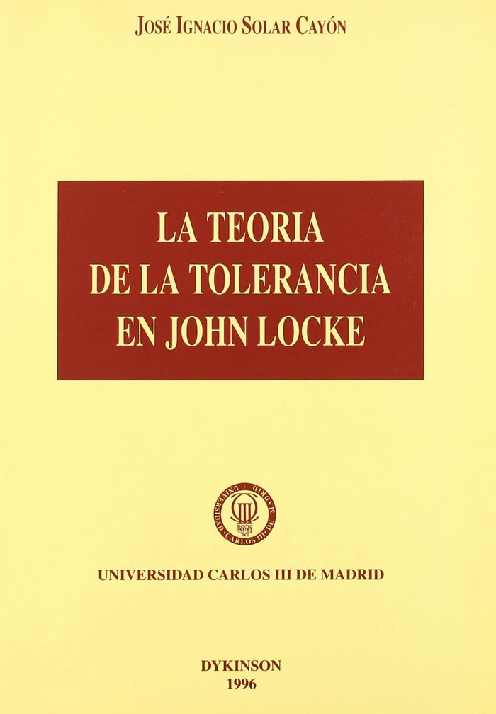 Carte La teoría de la tolerancia de John Locke José Ignacio Solar Cayón