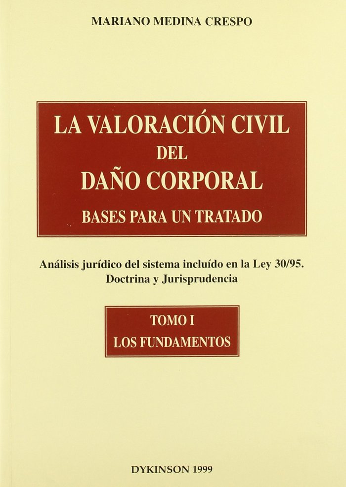 Kniha Los fundamentos : bases para un tratado : análisis del sistema incluido en la ley 30/95 : doctrina y jurisprudencia Mariano Medina Crespo