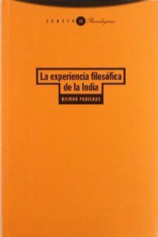 Könyv La experiencia filosófica de la India Raimon Panikkar