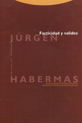 Könyv Facticidad y validez : sobre el derecho y el Estado democrático de derecho en términos de teoría del discurso Jürgen Habermas
