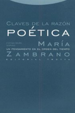 Könyv Claves de la razón poética : María Zambrano, un pensamiento en el orden del tiempo 