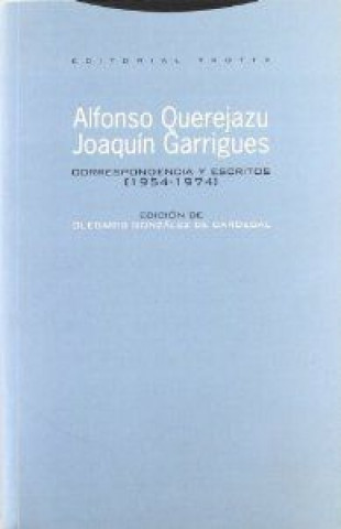 Carte Alfonso Querejazu, Joaquín Garrigues, correspondencia y escritos, 1954-1974 Joaquín Garrigues