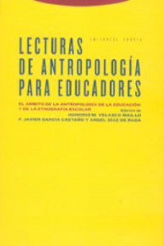 Kniha Lecturas de antropología para educadores : el ámbito de la antropología de la educación y de la etnografía escolar HONORIO VELASCO MAILLO