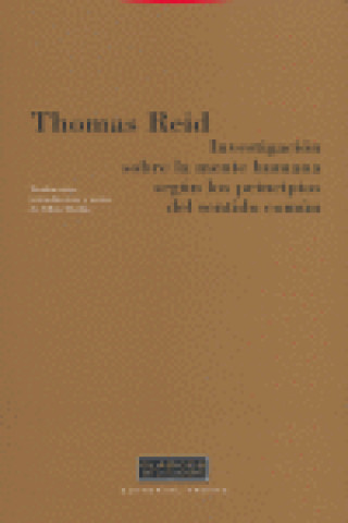 Kniha Investigación sobre la mente humana según los principios del sentido común Thomas Reid