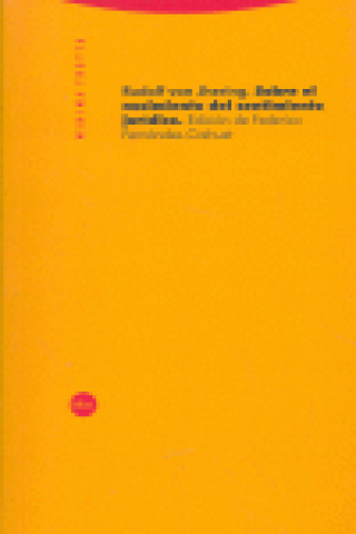 Livro Sobre el nacimiento del sentimiento jurídico Rudolf von Jhering
