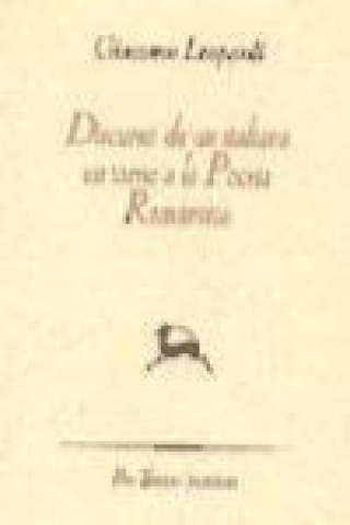 Książka Discurso de un italiano en torno a la poesía romántica Giacomo Leopardi