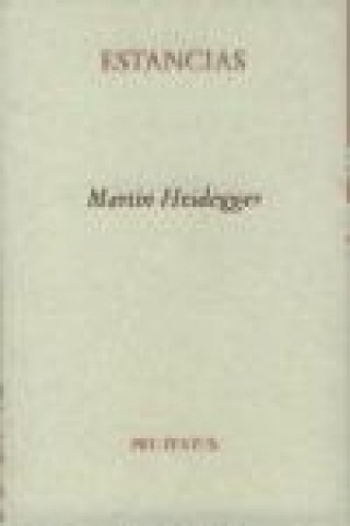 Kniha Estancias Martin Heidegger