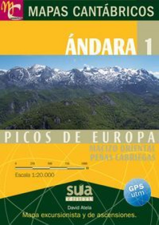 Könyv Ándara 1, E 1:20000 : Picos de Europa : Macizo oriental David Atela
