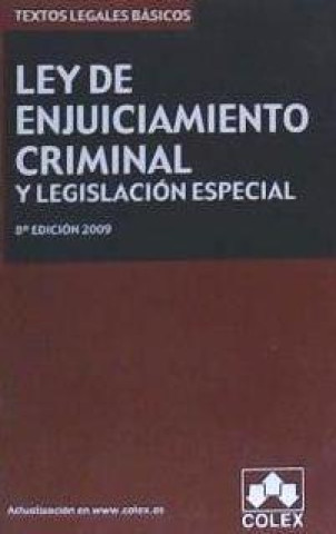 Kniha Ley de enjuiciamiento criminal y legislación especial 