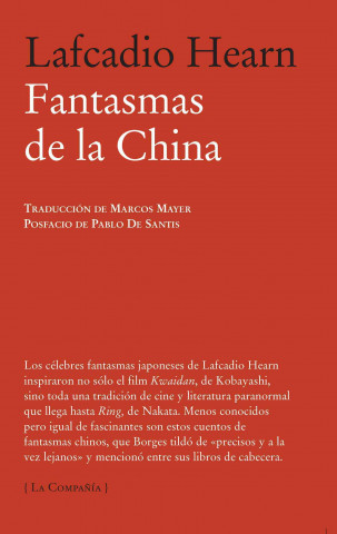 Könyv Fantasmas de la China Lafcadio Hearn