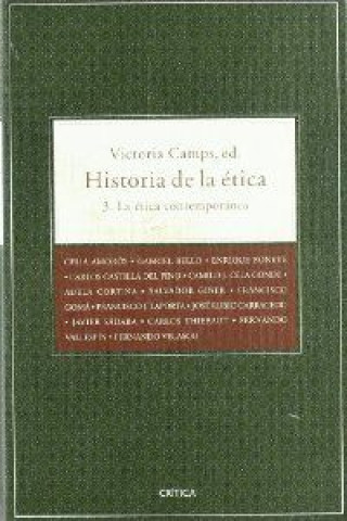 Kniha La ética contemporánea VICTORIA CAMPS