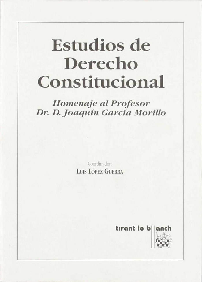 Kniha Estudios de derecho constitucional Luis López Guerra