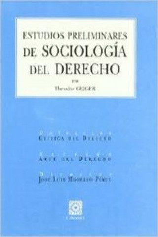 Buch Estudios de sociología del derecho THEODOR GEIGER