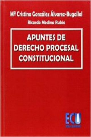 Carte Apuntes de derecho procesal constitucional M.CRISTINA GONZALEZ ALVAREZ-BUGALLAL