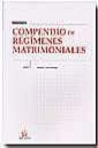 Livre Compendio de regímenes matrimoniales Vicente L. Simó Santonja