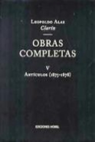 Könyv Artículos (1875-1878) 