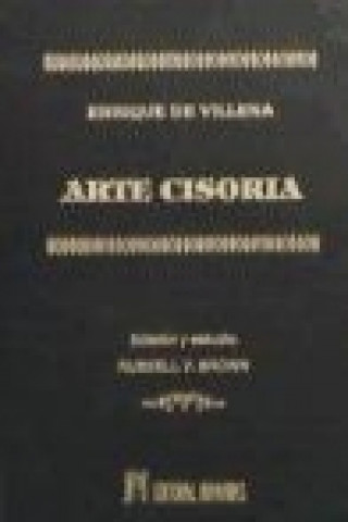 Kniha Arte cisoria Enrique de Aragón Villena
