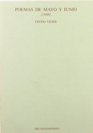 Kniha Poemas de mayo y junio Cintio Vitier