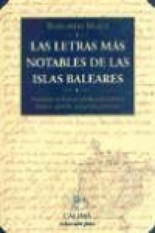 Kniha Las letras más notables de las Islas Baleares 