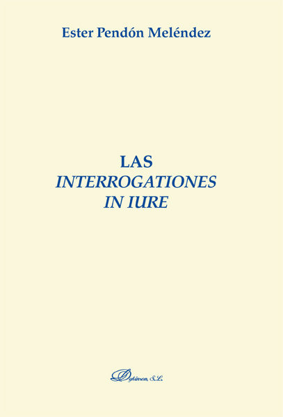 Buch Las interrogationes in iure Esther Pendón Meléndez