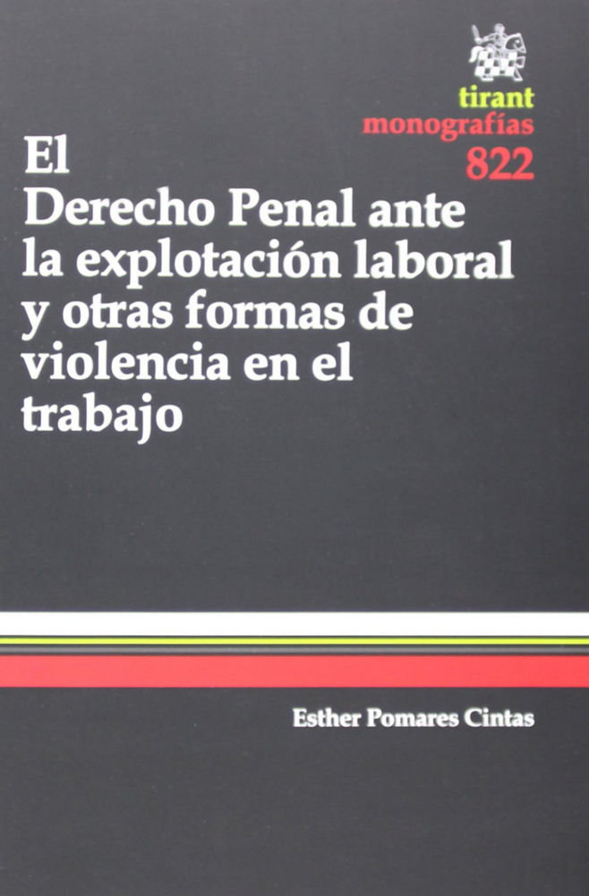 Książka El derecho penal ante la explotación laboral y otras formas de violencia en el trabajo Esther Pomares Cintas