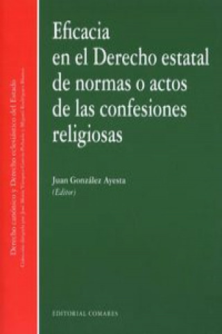 Book Eficacia en el derecho estatal de normas o actos de las confesiones religiosas 