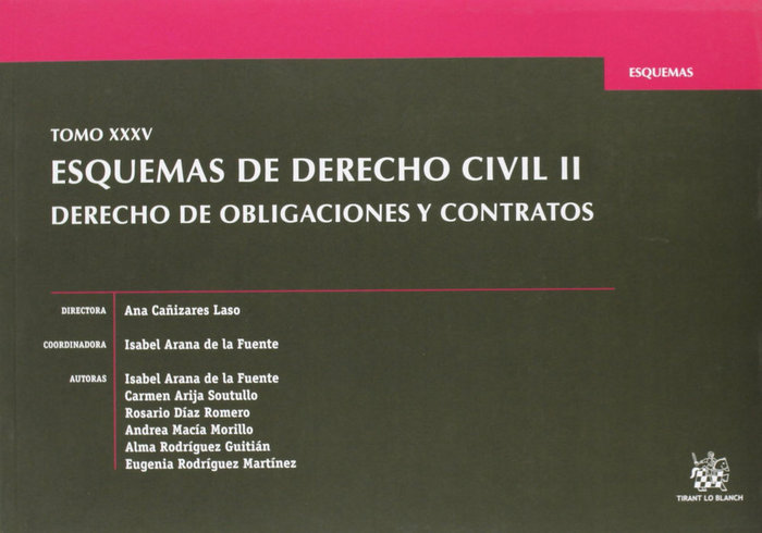 Kniha Esquemas de derecho civil II : derecho de obligaciones y contratos Isabel . . . [et al. ] Arana de la Fuente