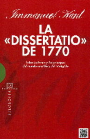 Carte La "Dissertatio" de 1770: Sobre la forma y los principios del mundo sensible y del inteligible 