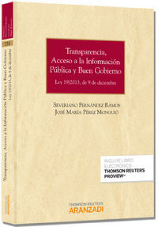 Book Transparencia, acceso a la información pública y buen gobierno : Ley 19-2013, de 9 de diciembre Severiano Fernández Ramos