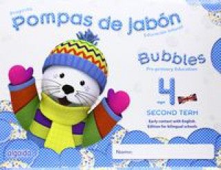 Carte Pompas de jabón. Bubbles age 4. Pre-primary Education. Second Term 