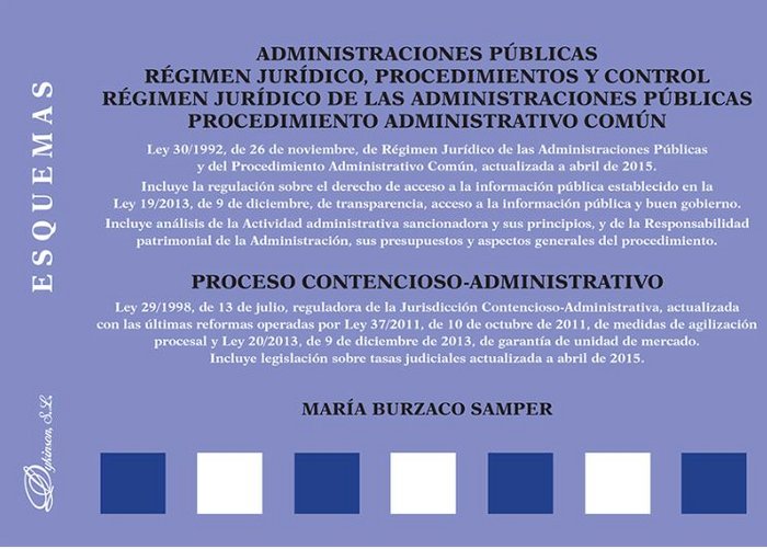 Buch Administraciones públicas : régimen jurídico, procedimientos y control : régimen jurídico de las administraciones públicas : esquemas 